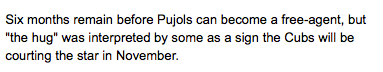 Illustration for article titled Albert Pujols Hugs Jim Hendry: A Photoplay In 10 Parts